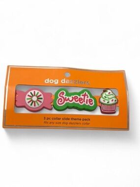 Hanover Dog Dazzlers Sweet Treat Pet Collar Charm Set Candy Cupcake 3pc